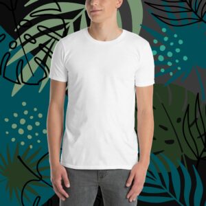 unisex t-shirt white logo on white shirt